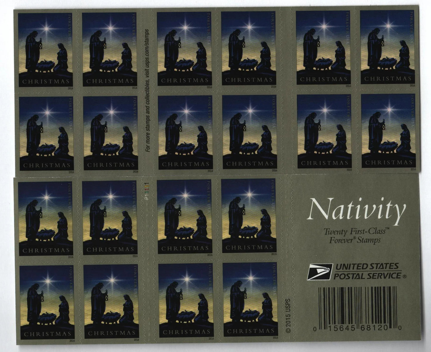 Traditional Christmas: Nativity 2016 Forever Stamps