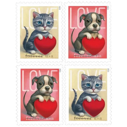 Love Stamps 2023 (Kitten and Puppy)