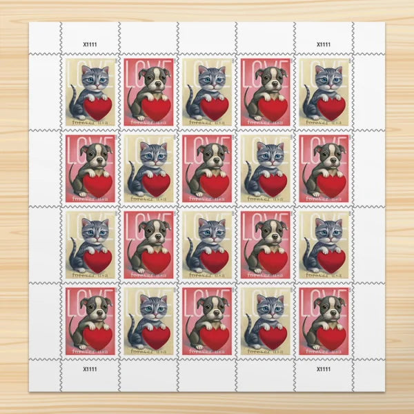 Love Stamps 2023 (Kitten and Puppy)