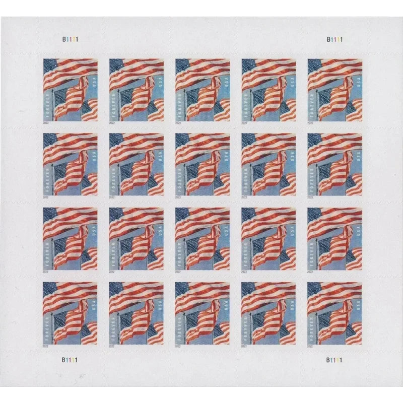 2022 US Flag Stamp (100 Stamps) -First-Class Mail