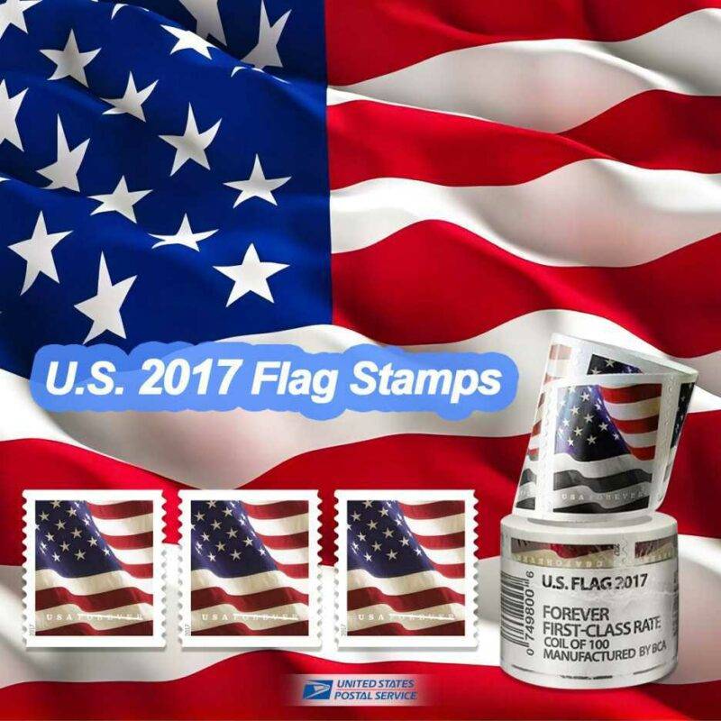 2017 US Flag Stamps(Roll of 100) -First-Class Mail