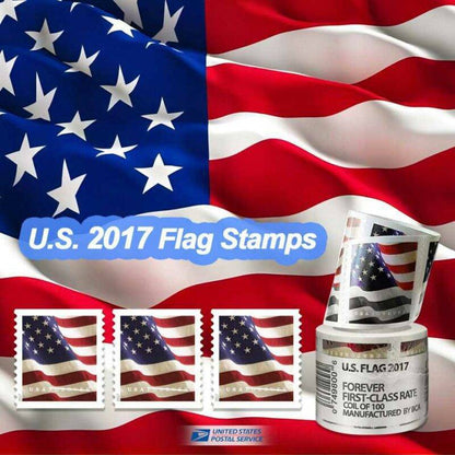 2017 US Flag Stamps(Roll of 100) -First-Class Mail