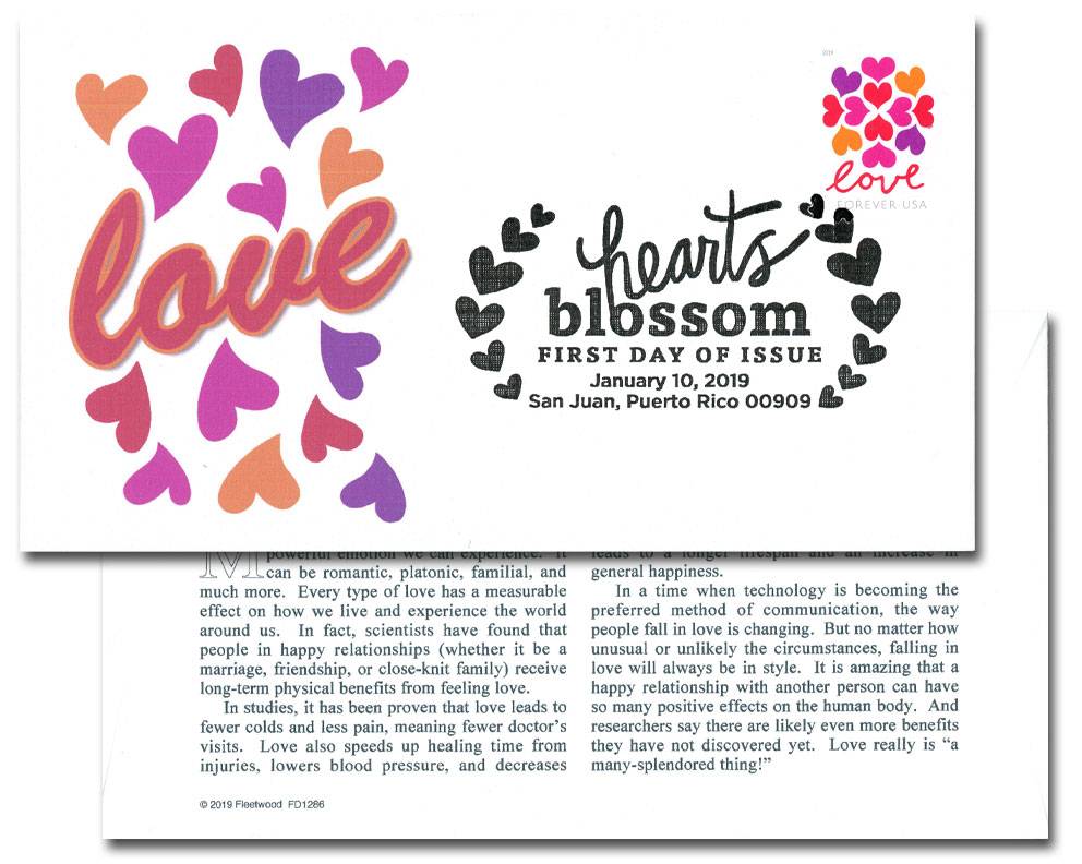 Hearts Blossom Stamps 2019 -