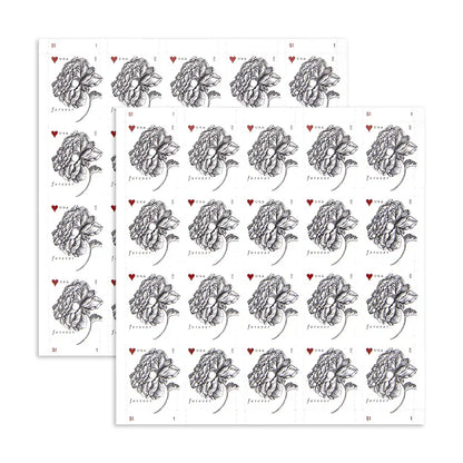 Engraved Vintage Rose Stamps 2015 -