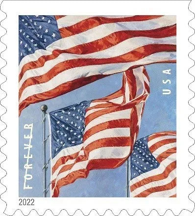 2022 US Flag Stamps(100 Stamps) First-Class Mail