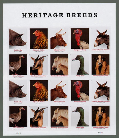 Heritage Breeds Stamps 2021 -
