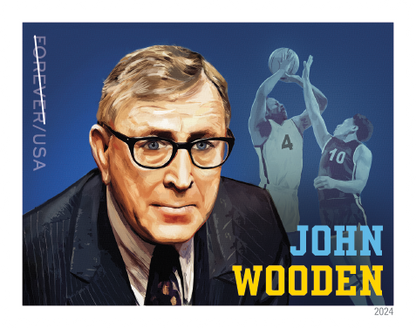 John Wooden Stamps 2024