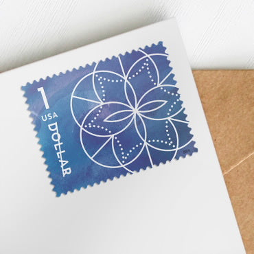 $1 Stamps 2024 Geometric Floral Design -