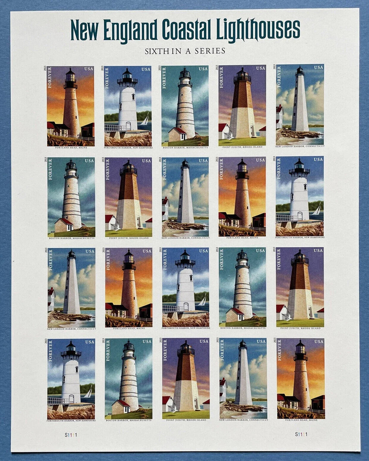 Forever Stamps 2013 Mid Atlantic Lighthouses -