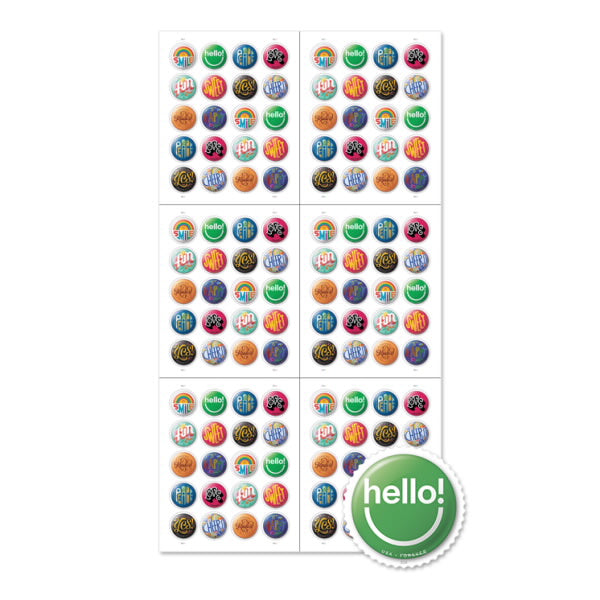 Pinback Buttons Stamps 2024