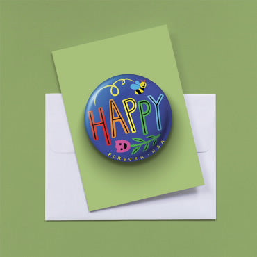 Pinback Buttons Stamps 2024