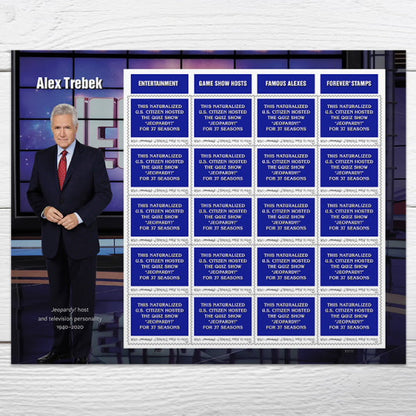 Alex Trebek Stamps 2024 -