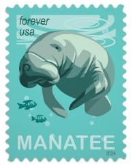 Save Manatees Stamps 2024