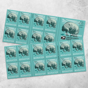 Save Manatees Stamps 2024