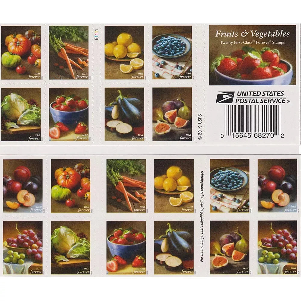Fruits & Vegetables Stamps 2020 -