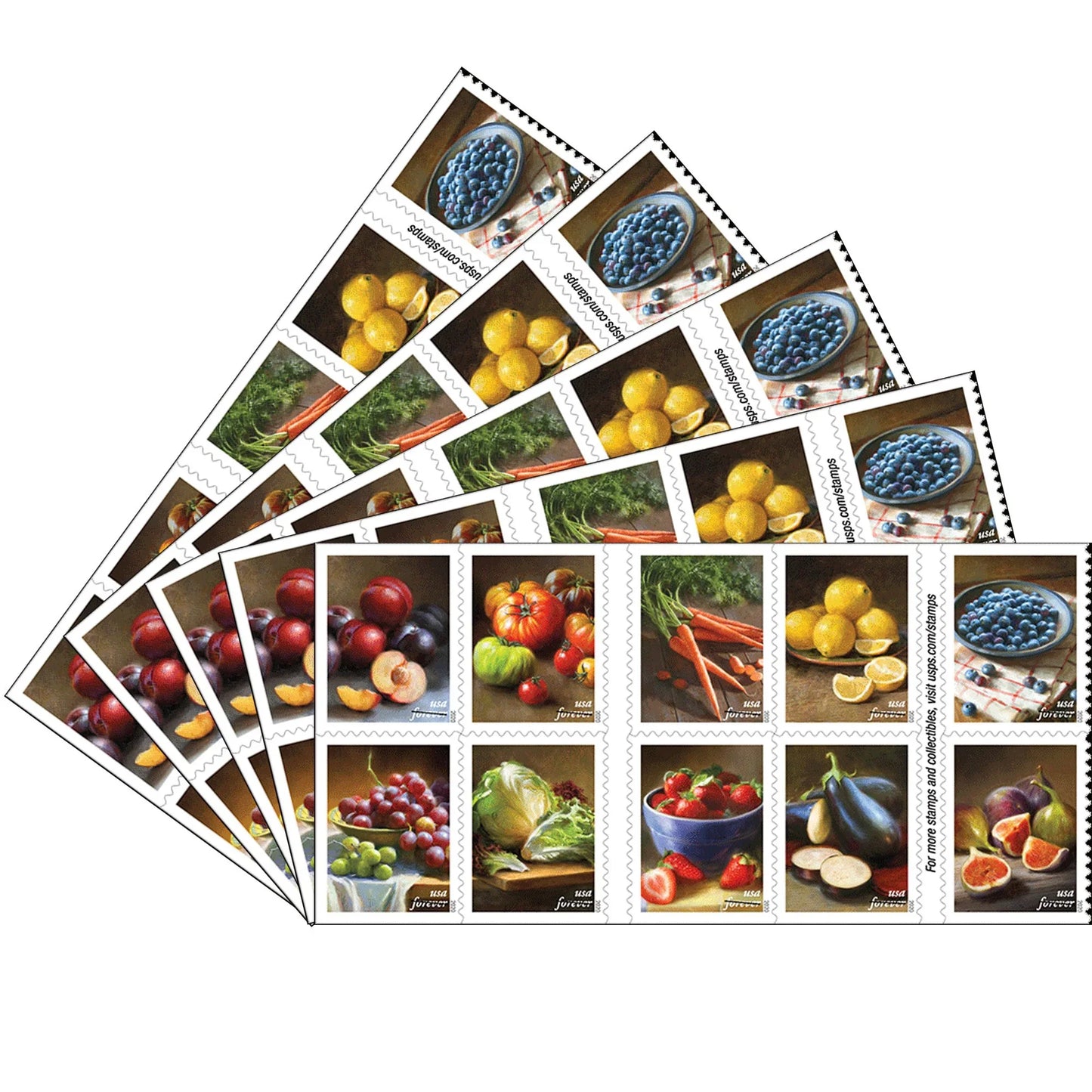 Fruits & Vegetables Stamps 2020 -
