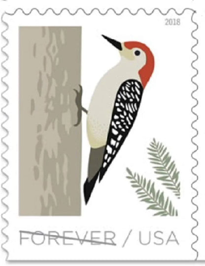 Birds in Winter Cardinal Stamps 2018 -