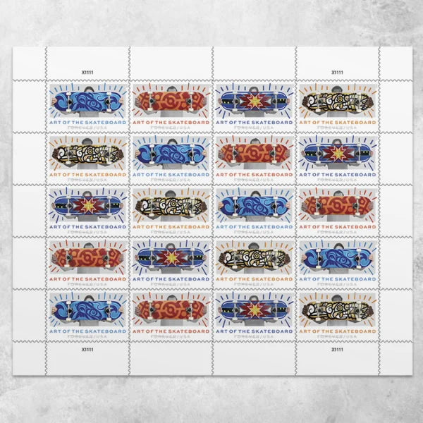 Art of the Skateboard Stamps 2023 -