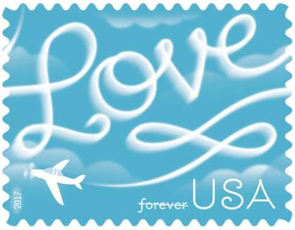 Forever Stamps 2017 Love Skywriting -
